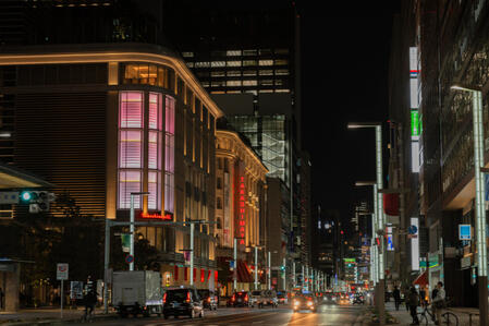 Evening nightlife environment in Suwon Ingye-dong area